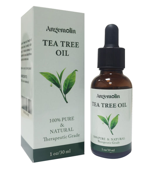 Angemolin Tea Tree Oil 30 ml - 100% Natural, Pure Essential Oil for Hair, Face, Skin Use, Scalp, Acne - Essential Oils for Aromatherapy, Diffuser, Humidifier - Nexon Botanics